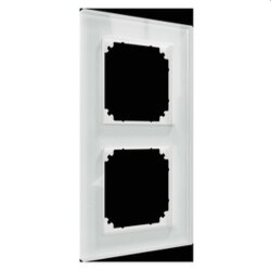 Merten Echtglasrahmen 2fach Kristallweiß M-Plan