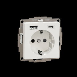 Merten Steckdose SCHUKO USB A+C 3A Polarweiß...