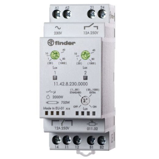Finder Dämmerungsschalter 11.42.8.230 1-80/20-1000Lux