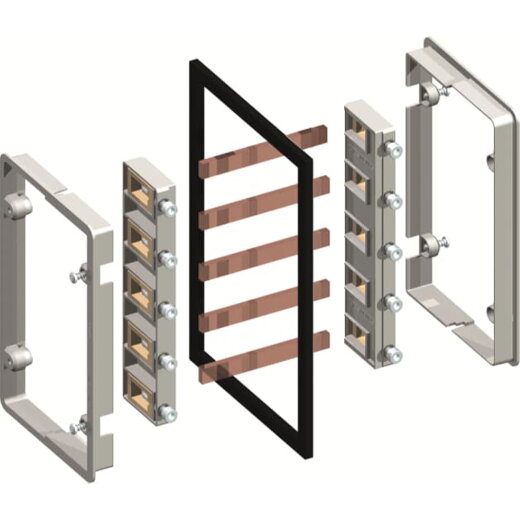 ABB Striebel & John TZ621 Sammelschienenverbinder 5-polig, Kupfer 2x12x5mm