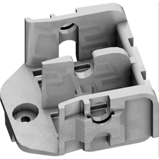 ABB Striebel & John TZ604P100 Rahmenaufnahme WR/ED Druckguss, Ausführung mittig, 100 Stück