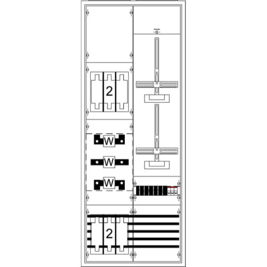 ABB Striebel & John KS4202 Mess- und Wandlerschrank, Aufputz mit Zählerkreuz