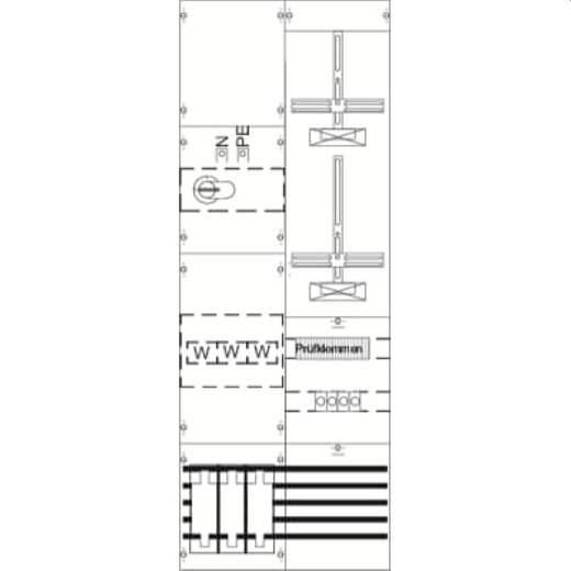 ABB Striebel & John KA4220 Mess- und Wandlerfeld H5/B2 vorverdrahtet mit Zählerkreuz