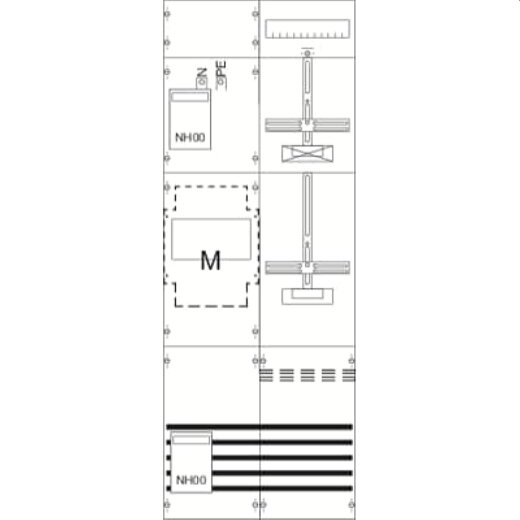 ABB Striebel & John KA4226 Mess- und Wandlerfeld H5/B2 vorverdrahtet mit Zählerkreuz