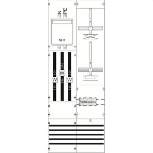 ABB Striebel & John KA4238 Mess- und Wandlerfeld H5/B2 vorverdrahtet mit Zählerkreuz