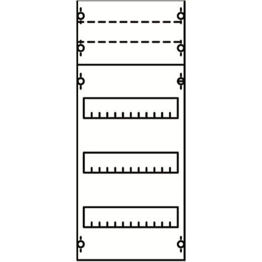 ABB Striebel & John 1V0KA Reiheneinbaugeräte-Modul Reihenabstand 125mm, 4RE / BH0, 1FB