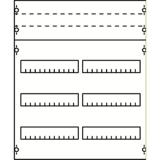 ABB Striebel & John 2V0KA Reiheneinbaugeräte-Modul Reihenabstand 125mm, 4RE / BH0, 2FB