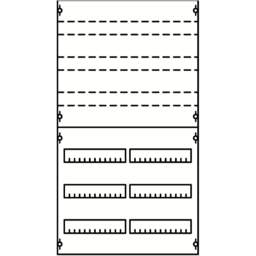 ABB Striebel & John 2V23KA Reiheneinbaugeräte-Modul Reihenabstand 125mm, 6RE / BH2, 2FB
