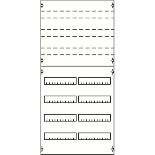 ABB Striebel & John 2V3KA Reiheneinbaugeräte-Modul Reihenabstand 125mm, 7RE / BH3, 2FB