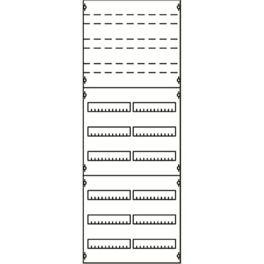 ABB Striebel & John 2V5KA Reiheneinbaugeräte-Modul Reihenabstand 125mm, 9RE / BH5, 2FB