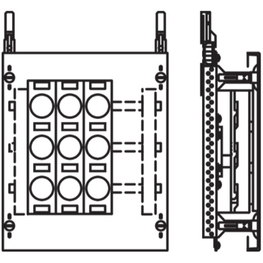 ABB Striebel & John ED11EA Kombi-Set D0-Reiterelemente 2RE / BH000, 1FB