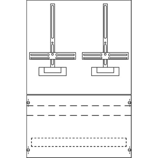 ABB Striebel & John KF148 Meßplatte 2 Zähler 3. Punkt unbestückt