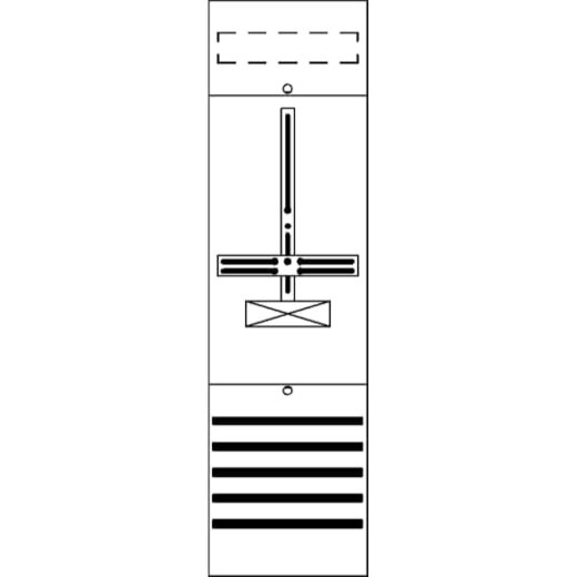 ABB Striebel & John FD16 Zählerfeld ohne Verdrahtung mit Dreipunkt-Befestigung, 6RE