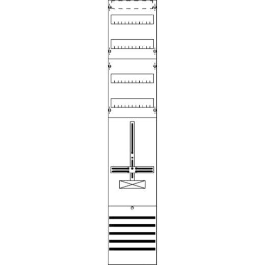 ABB Striebel & John FD19E Zählerfeld ohne Verdrahtung mit Dreipunkt-Befestigung, 9RE