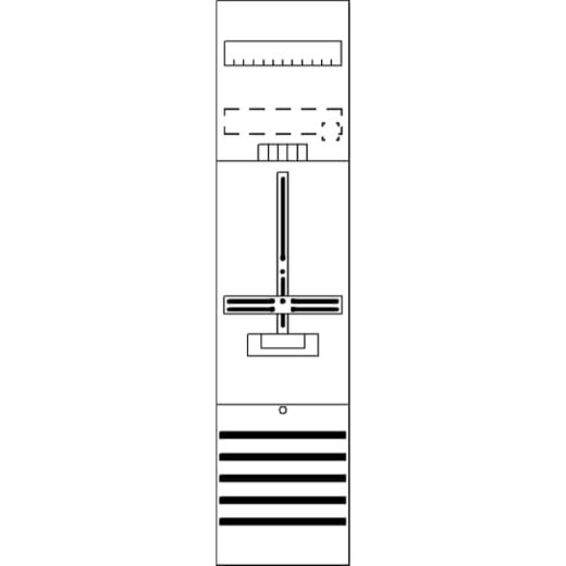 ABB Striebel & John DF17B1 Zählerfeld 7RE 1Z vorverdrahtet mit Zählerkreuz
