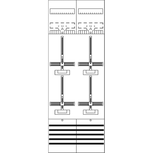 ABB Striebel & John DF29B4 Zählerfeld 9RE 4Z vorverdrahtet mit Zählerkreuz