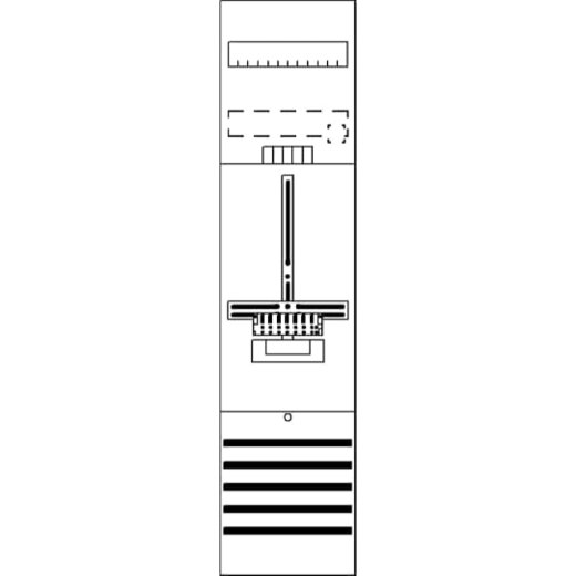 ABB Striebel & John DF17P1 Zählerfeld 7RE 1Z vorverdrahtet mit Zählerkreuz
