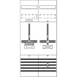 ABB Striebel & John DF27P1A Zählerfeld 7RE 1Z1S...