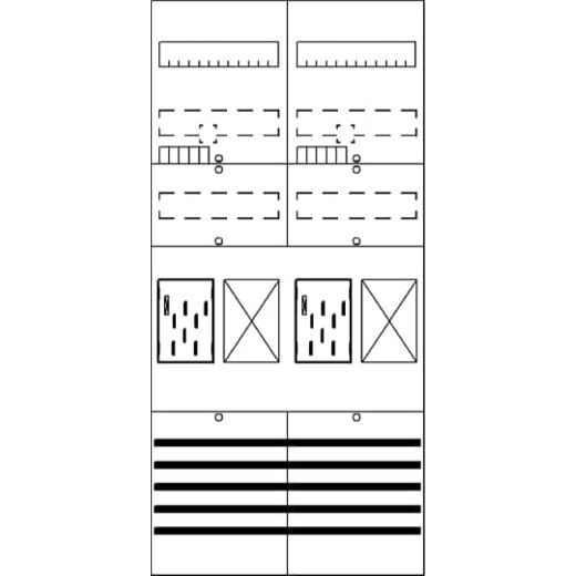 ABB Striebel & John BF27F22 Zählerfeld 7RE 2Z2R vorverdrahtet mit BKE-I