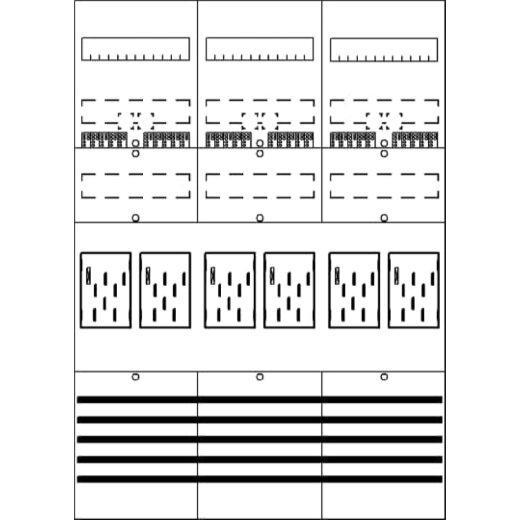 ABB Striebel & John BF37F6 Zählerfeld 7RE 6Z vorverdrahtet mit BKE-I