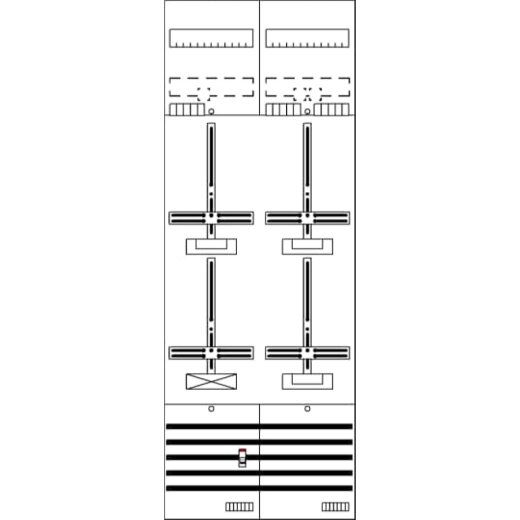ABB Striebel & John DF29G3B Zählerfeld 9RE 3Z1S vorverdrahtet mit Zählerkreuz