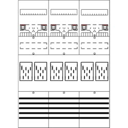 ABB Striebel & John BF37T6 Zählerfeld 7RE 6Z...