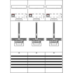 ABB Striebel & John DF37Q3 Zählerfeld 7RE 3Z...
