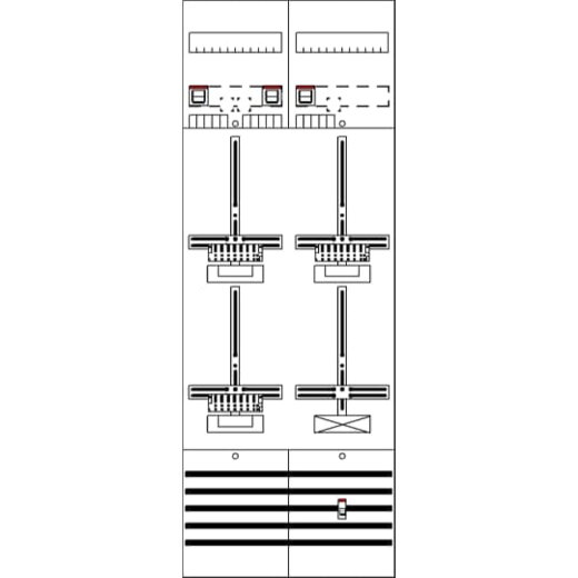 ABB Striebel & John DF29Q3A Zählerfeld 9RE 3Z1 vorverdrahtet mit Zählerkreuz
