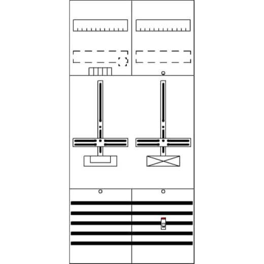 ABB Striebel & John DF27C1A Zählerfeld 7RE 1Z1S vorverdrahtet mit Zählerkreuz