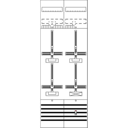 ABB Striebel & John DF29C3A Zählerfeld 9RE 3Z1S vorverdrahtet mit Zählerkreuz