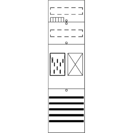 ABB Striebel & John BF16A11 Zählerfeld 6RE 1Z1R vorverdrahtet mit BKE-I