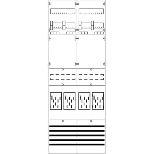 ABB Striebel & John BF29A4XAY Zählerfeld 9RE 4Z vorverdrahtet mit BKE-I