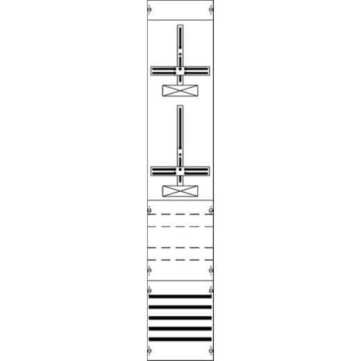 ABB Striebel & John FD19XM1 Zählerfeld ohne Verdrahtung mit Dreipunkt-Befestigung, 9RE