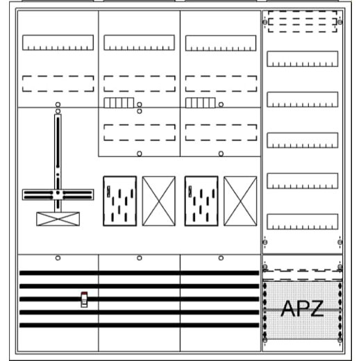 ABB Striebel & John BA47FH Komplettschrank, AP BKE-I, A47 2Z2R1S1V5A2