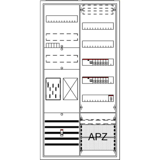 ABB Striebel & John BA27CBW Komplettschrank, AP BKE-I, A27 1Z1R1V5A2