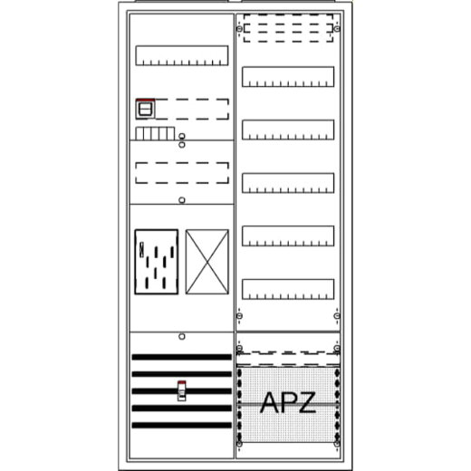 ABB Striebel & John BA27TB Komplettschrank, AP BKE-I, A27 1Z1R1V5A2