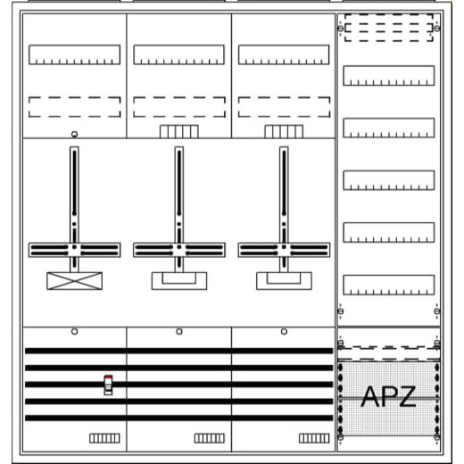 ABB Striebel & John DA47GH Komplettschrank, AP Dreipunkt, A47 2Z1S1V5A2