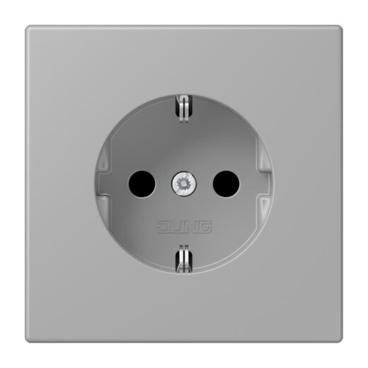 Jung SCHUKO Steckdose, 16 A 250 V ~, SAFETY+, Serie LS, gris moyen LC1520KI204