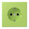 Jung SCHUKO Steckdose, 16 A 250 V ~, SAFETY+, Serie LS, vert clair LC1520KI221