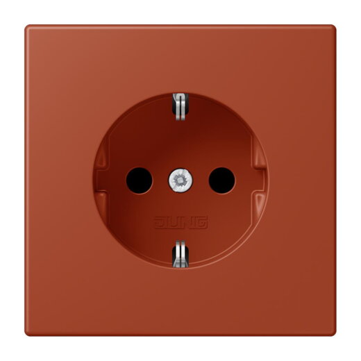 Jung SCHUKO Steckdose, 16 A 250 V ~, SAFETY+, Serie LS, locre rouge LC1520KI232