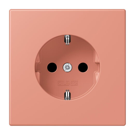 Jung SCHUKO Steckdose, 16 A 250 V ~, SAFETY+, Serie LS, locre rouge moyen LC1520KI233