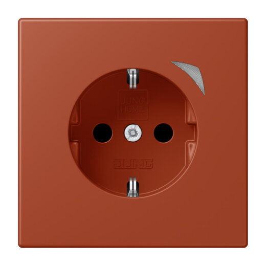 Jung HOME SCHUKO® Steckdose, 16 A 250 V ~, Schraubklemmen, mit Funktionsanzeige, SAFETY+, Thermoplast lackiert BTLC1521S232