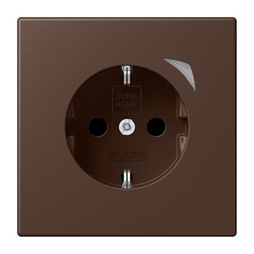 Jung HOME SCHUKO® Steckdose, 16 A 250 V ~, Schraubklemmen, mit Funktionsanzeige, SAFETY+, Thermoplast lackiert BTLC1521S239