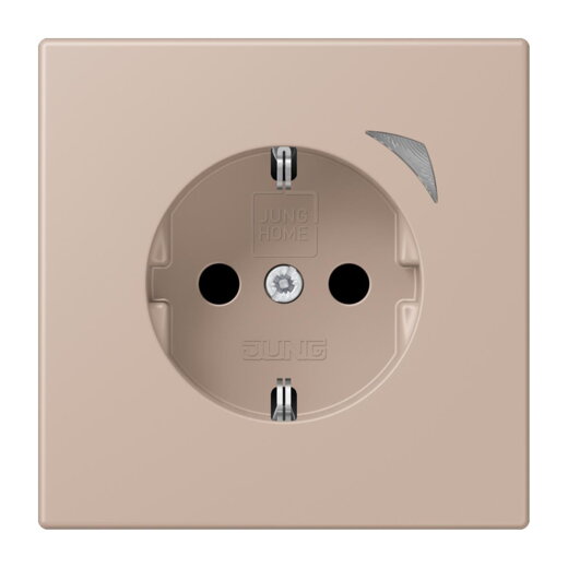 Jung HOME SCHUKO® Steckdose, 16 A 250 V ~, Schraubklemmen, mit Funktionsanzeige, SAFETY+, Thermoplast lackiert BTLC1521S240
