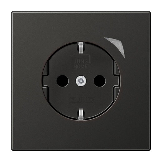 Jung SCHUKO Steckdose, 16 A 250 V ~, Schraubklemmen, mit Funktionsanzeige, SAFETY+, Thermoplast lackiert, Serie LS, BTAL1521SEAN-L