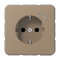 Jung SCHUKO Steckdose, 16 A 250 V ~, Schraubklemmen, mit Funktionsanzeige, SAFETY+, Aluminium eloxiert, Serie CD, g BTCD1521SEGB