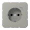Jung SCHUKO Steckdose, 16 A 250 V ~, Schraubklemmen, mit Funktionsanzeige, SAFETY+, Aluminium eloxiert, Serie CD, p BTCD1521SEPT