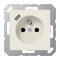 Jung Steckdose, französisch/belgisches System 16 A 250 V ~, mit USB-Ladegerät 1 x Typ C, SAFETY+, Serie AS, weiß A1520F-18C