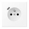 Jung Steckdose, französisch/belgisches System 16 A 250 V ~, mit USB-Ladegerät 1 x Typ C, SAFETY+, Serie LS, schneew LS1520F-18CWWM