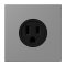 Jung Steckdose, US-Norm NEMA, 15 A 125 V ~, Schraubklemmen, ohne Krallen, Thermoplast lackiert, Serie LS, gris 31 LC521-15203